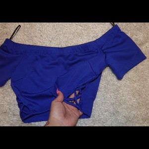 Blue crop top